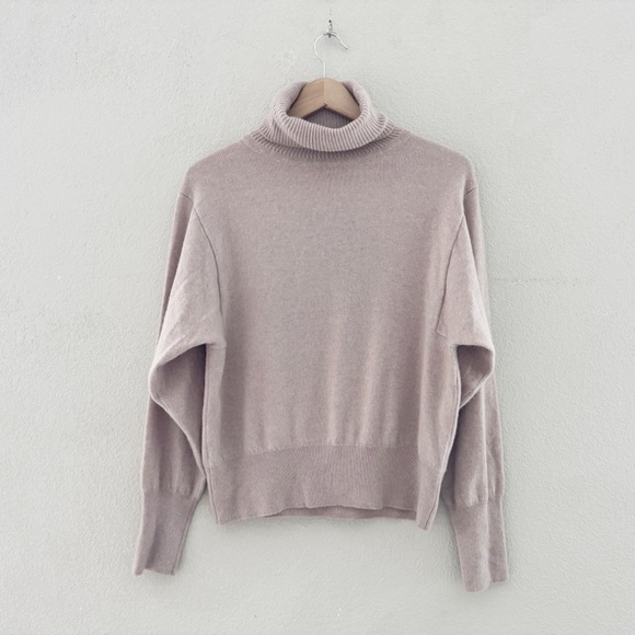 Skull Cashmere Zyan Turtleneck Sweater Womens Med Adobe Pink Edgy Designer - Picture 6 of 14